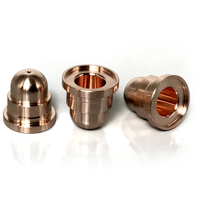 

Plasma Cutting Consumables 45-65-85-105 Nozzle 220930 Electrode 220777 Shield Cap 220817 Retaining Cap 220953 Swirl Ring 220857