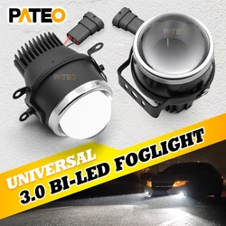 3 Inch Bi LED Fog Lights LED Lights 6000K 3000K Projector Lenses 10500LUX Spotlights Waterproof Universal H11 Fog Driving Lamp