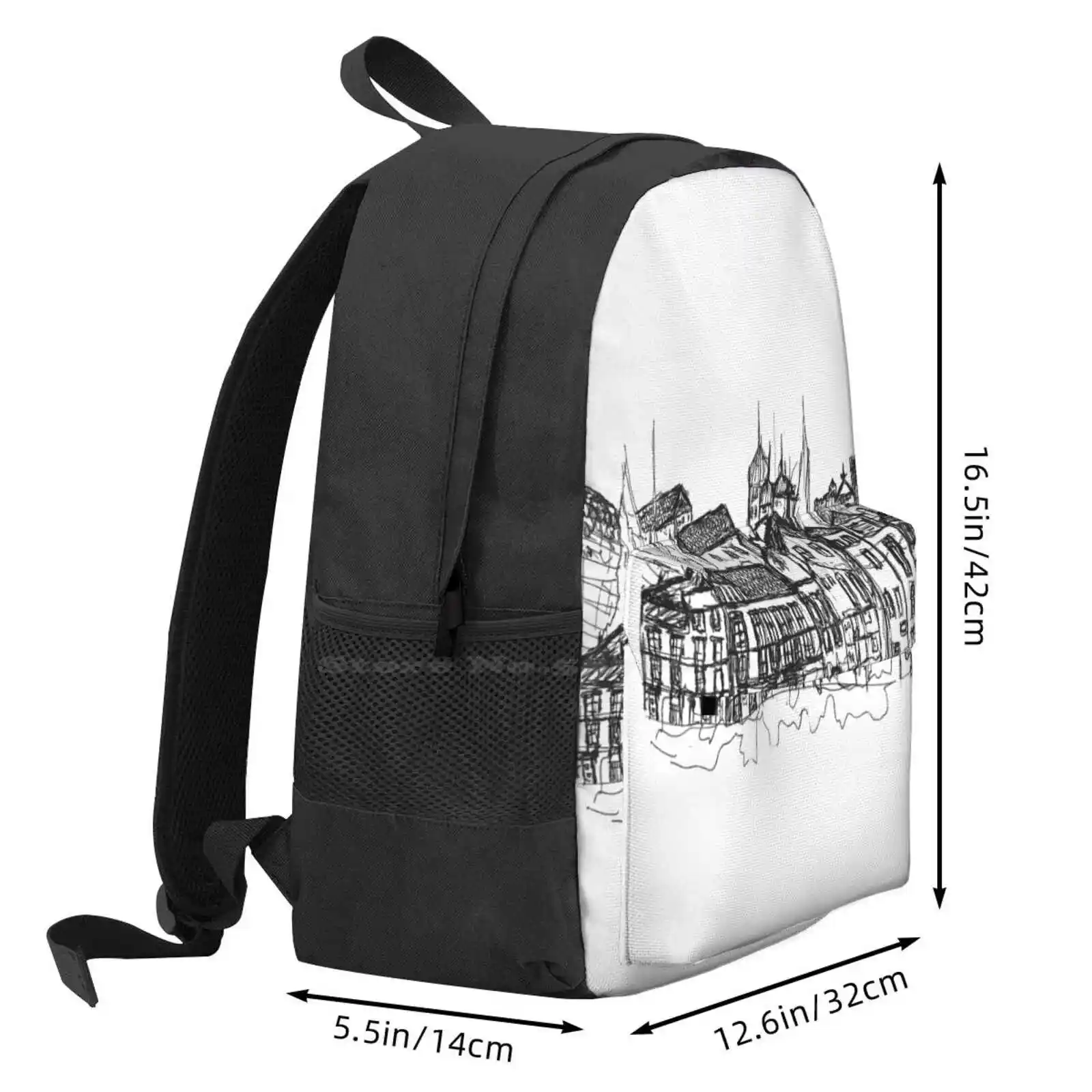 A Portuguese Town Hot Sale Schoolbag Backpack Fashion Bags Portuguese Town Porto Bragam