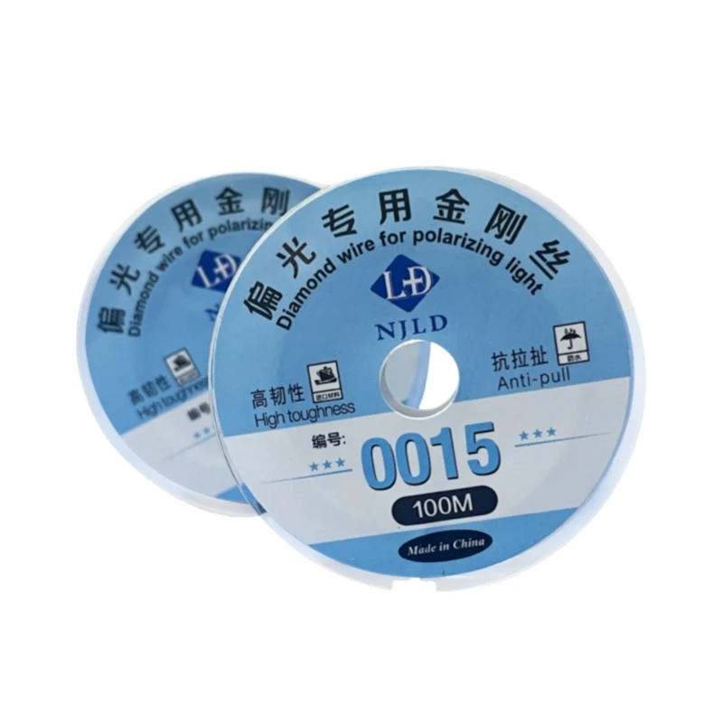 NJLD Polarizer Specific Diamond Cutting Wire 0.015mm * 100m Anti-pull High-toughness for iPhone Samsung