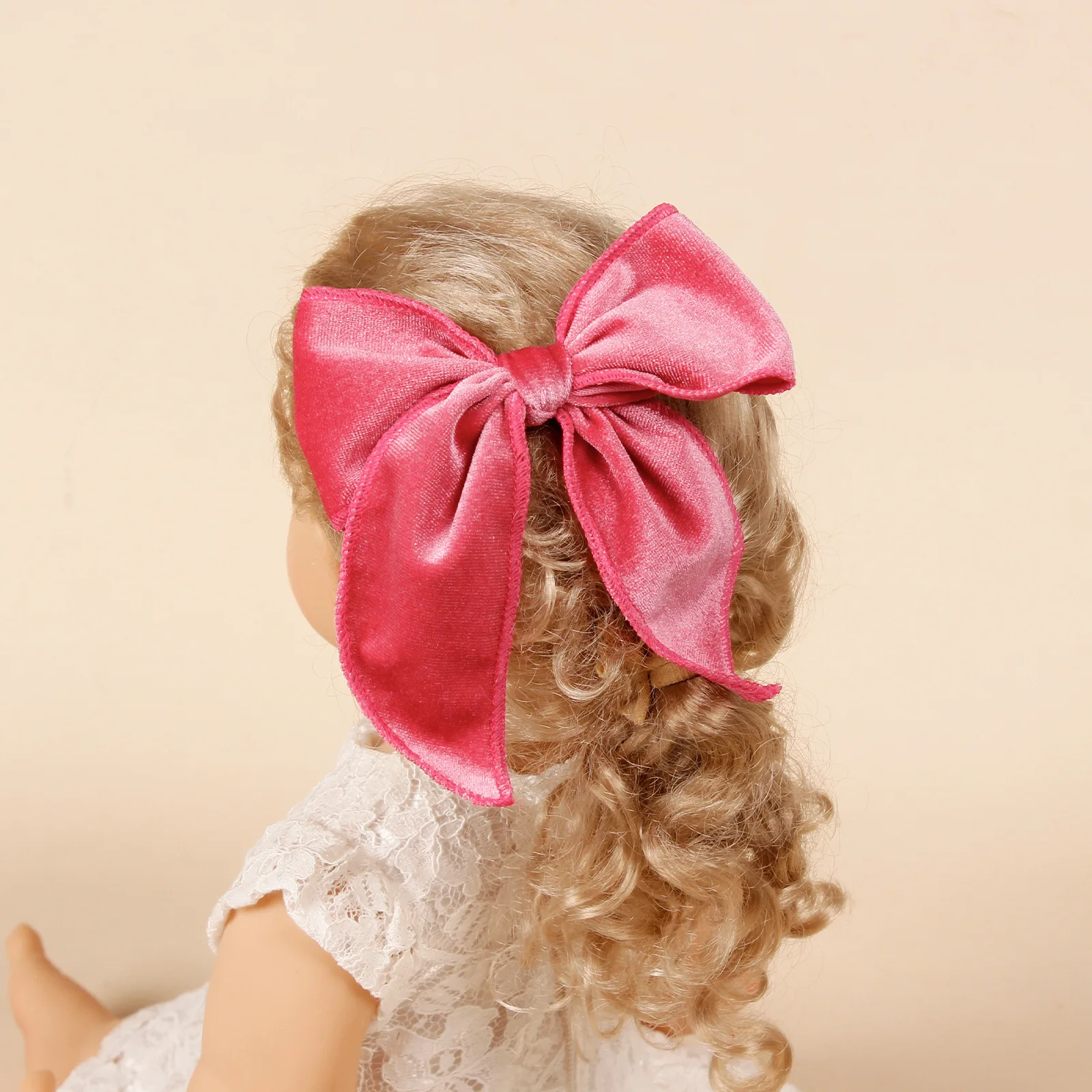 

Бархатный бант, зажим в виде утконоса, детские аксессуары для волос, корейский милый бант, зажим для хвоста для девочек, заколка для хвоста, голова принцессы, заколка для хвоста на затылке