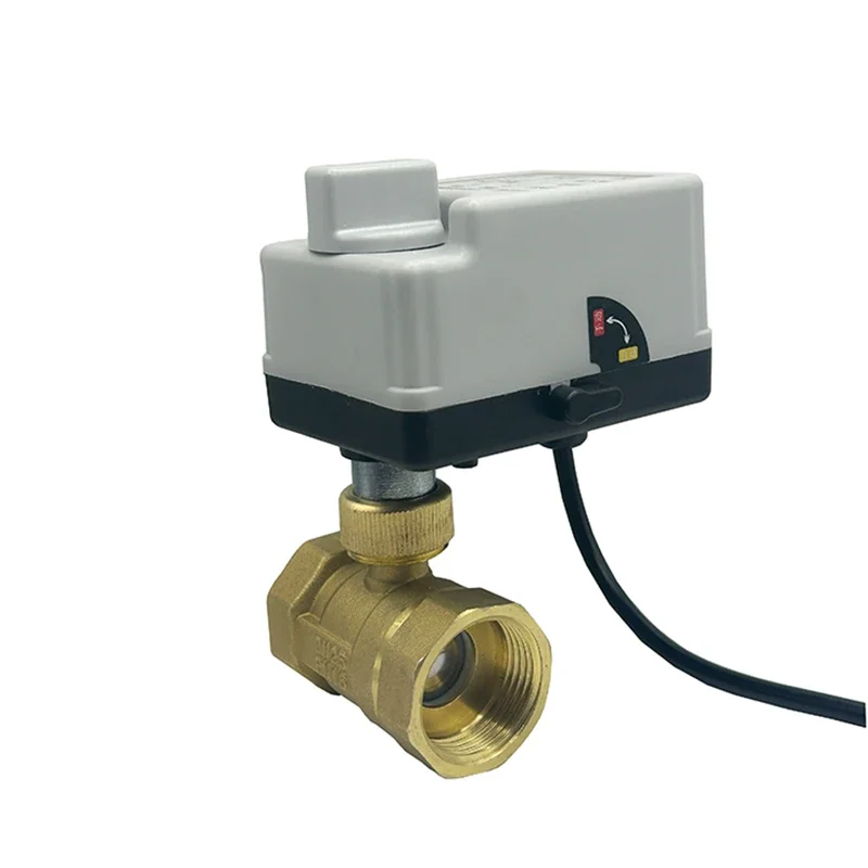 

1/2" 3/4" 1" 2" Two Way Motorized Ball Valve With Manual Switch 220V 12V 24V Brass Electric Ball Valve 3-Wire 2 Point Control