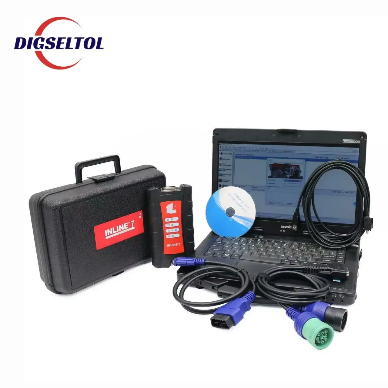 for INLINE7 V8.9 Software INLINE7  Scanner Diagnostic System Complete INLINE Heavy Duty Truck Diagnostic Tool