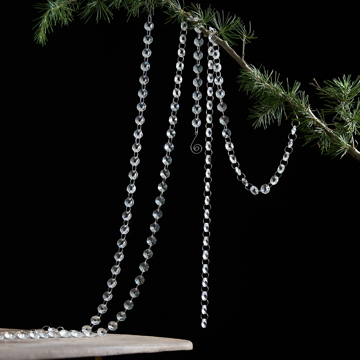 

Christmas Ins Transparent Acrylic Pendant High Transparency Glass Hanging String Hanging Decor Holiday Wedding Scene Arrangement