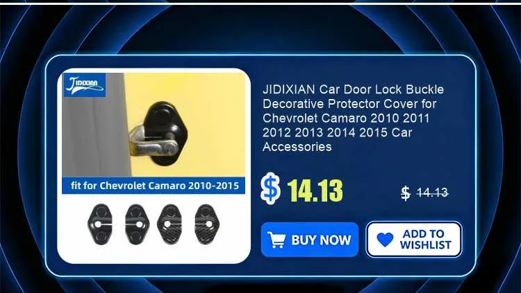JIDIXIAN Car Window Lift Button Panel Decoration Cover for Chevrolet Camaro 2010 2011 2012 2013 2014 2015 Interior Accessories