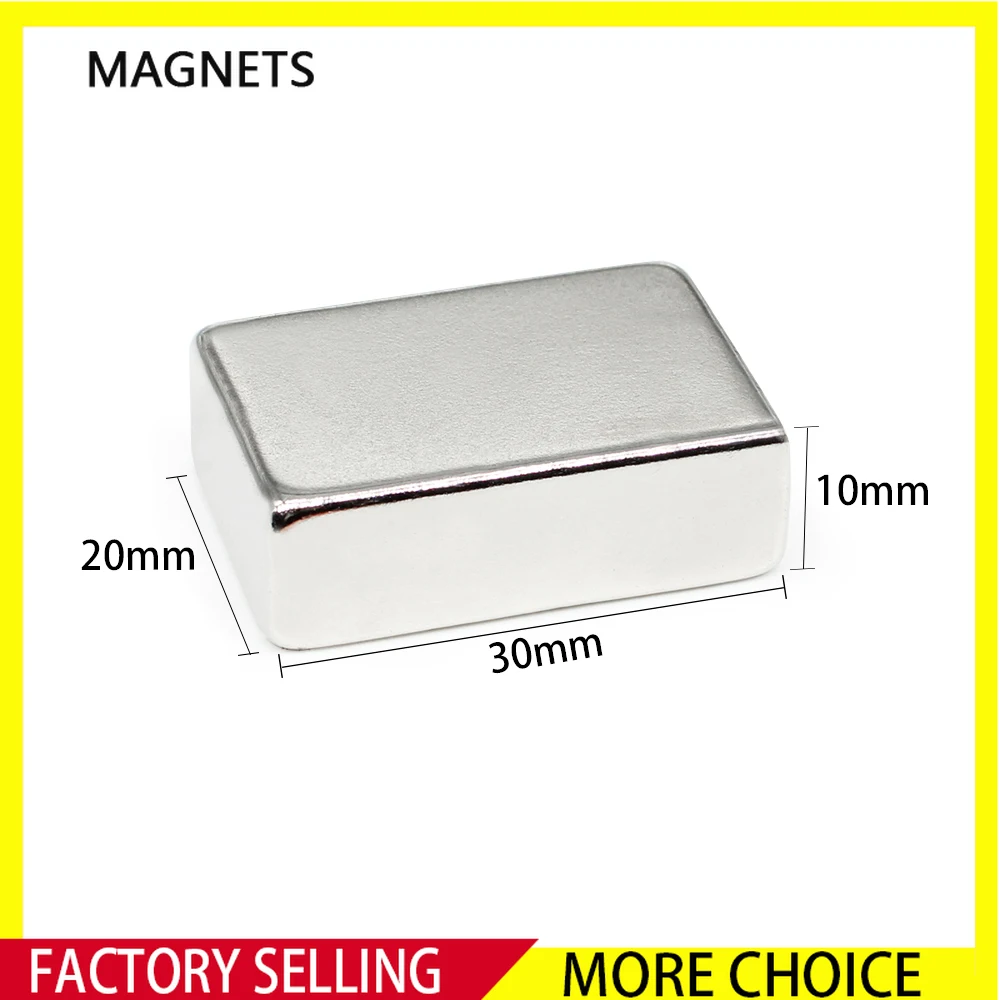 1/2/5/10PCS 30x20x10mm Quadrate Super Powerful Strong Magnetic Magnets 30*20*10 Block Permanent Neodymium Magnets 30x20x10