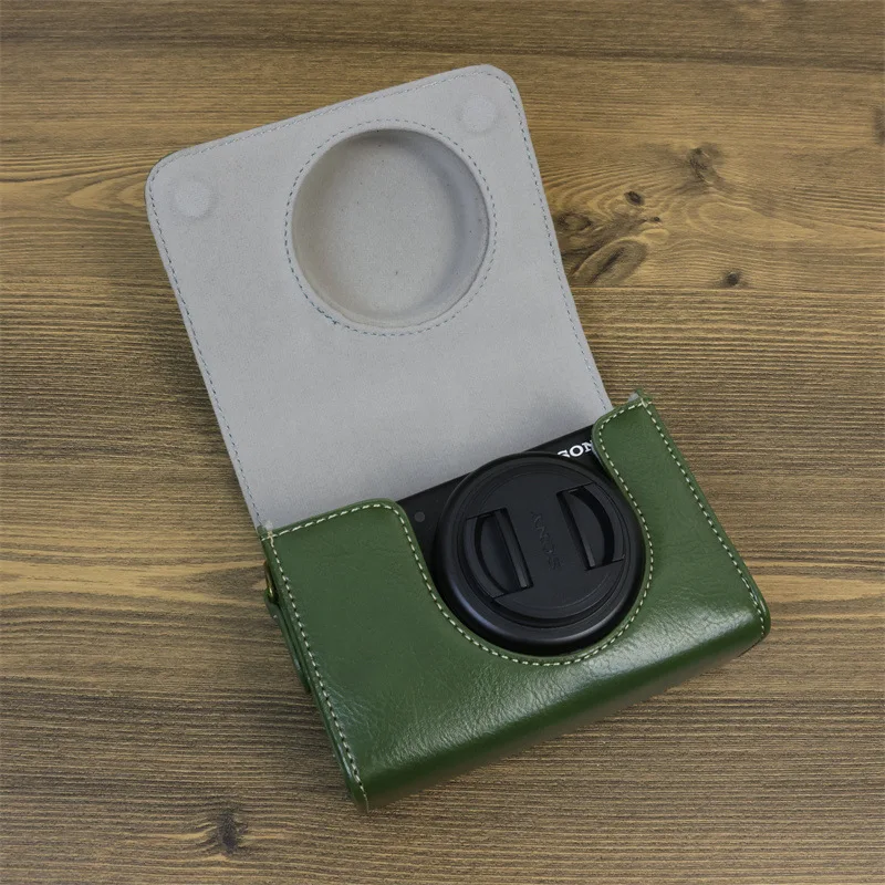 PU Camera Bag Suitable for Sony ZV-1II Digital Camera Bag Leather Case Zv-1F Zv-1/GR2/3 Portable Case Camera Accessories