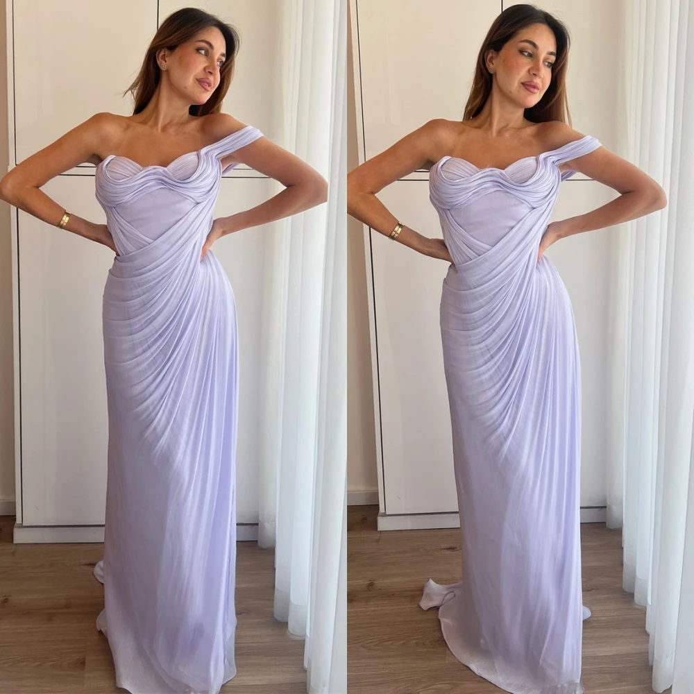 

Customized Elegant One Shoulder Evening Dress and Exquisite Chiffon Prom Dresses and Temperament Sleeveless Cocktail Dress