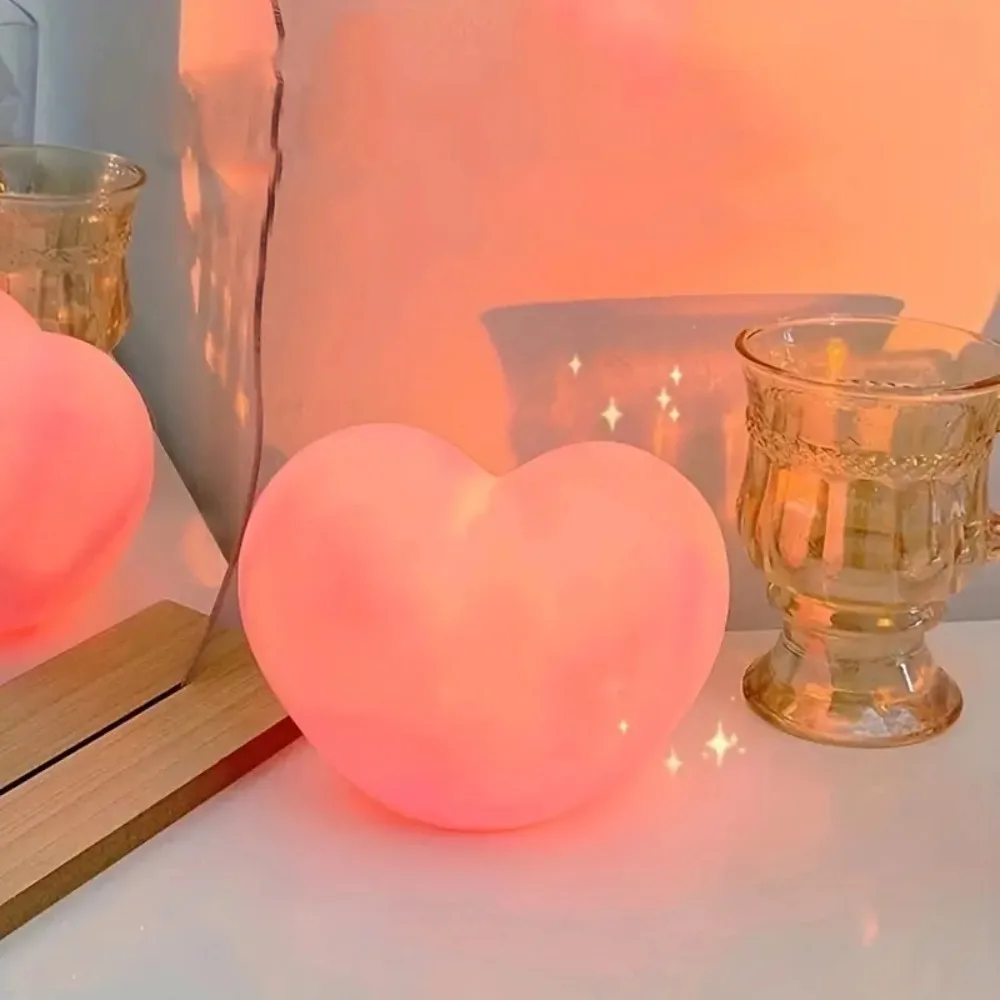 Romantic 3D Love-Heart Shape Lamps Funny Unique Ambient Light DIY Atmosphere Decoration Valentine\'s Day Table Ornaments Fashion