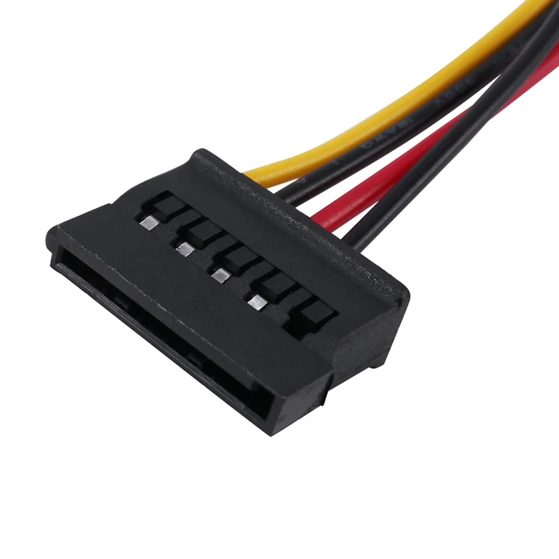3X SATA Power Female To Molex Male Adapter Converter Cable, 6-Inch