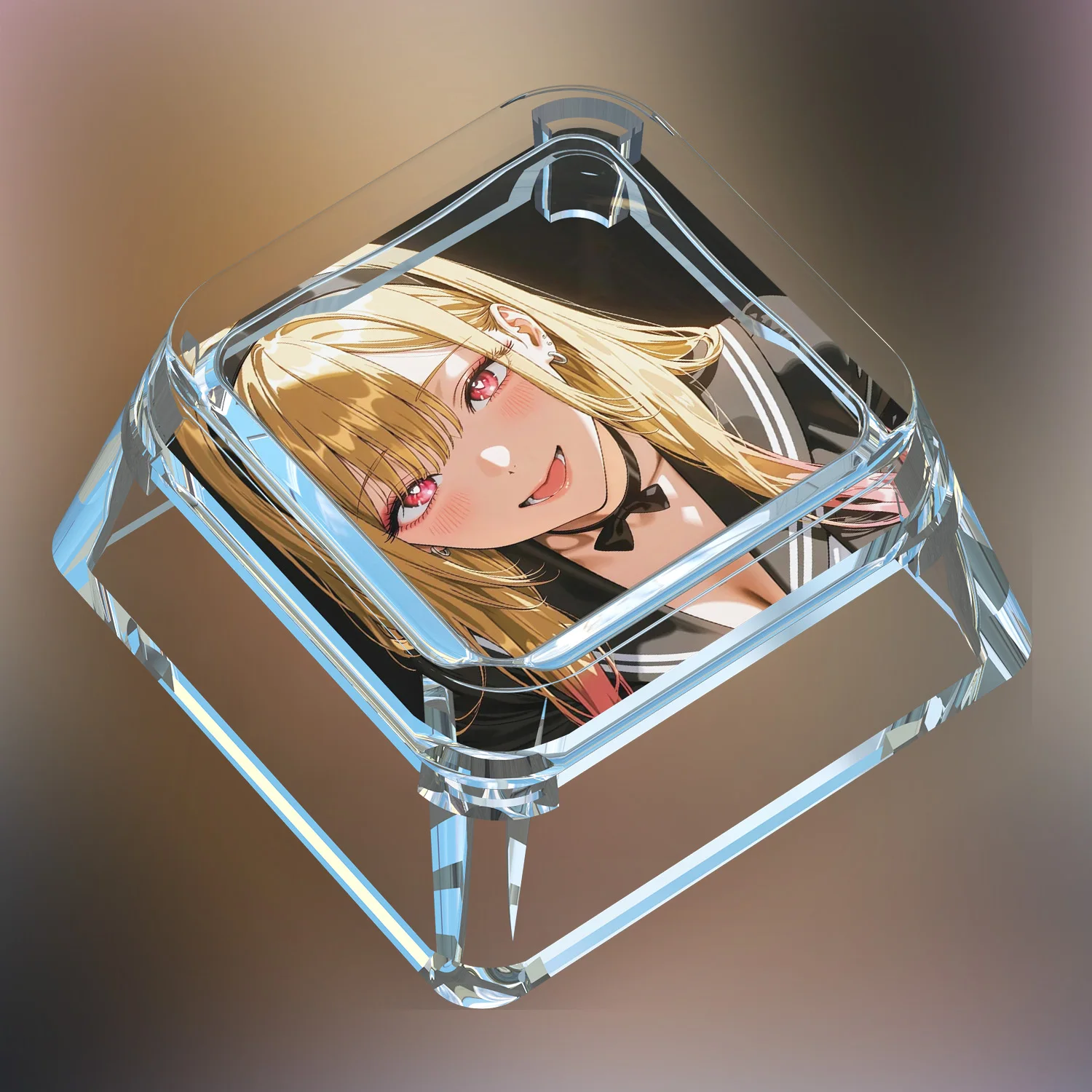 New Cartoon Kitagawa Marin Cute Mechanical Keyboard Keycap Cross Axis Mechanical Keyboard Transparent Light Transmission Keycap