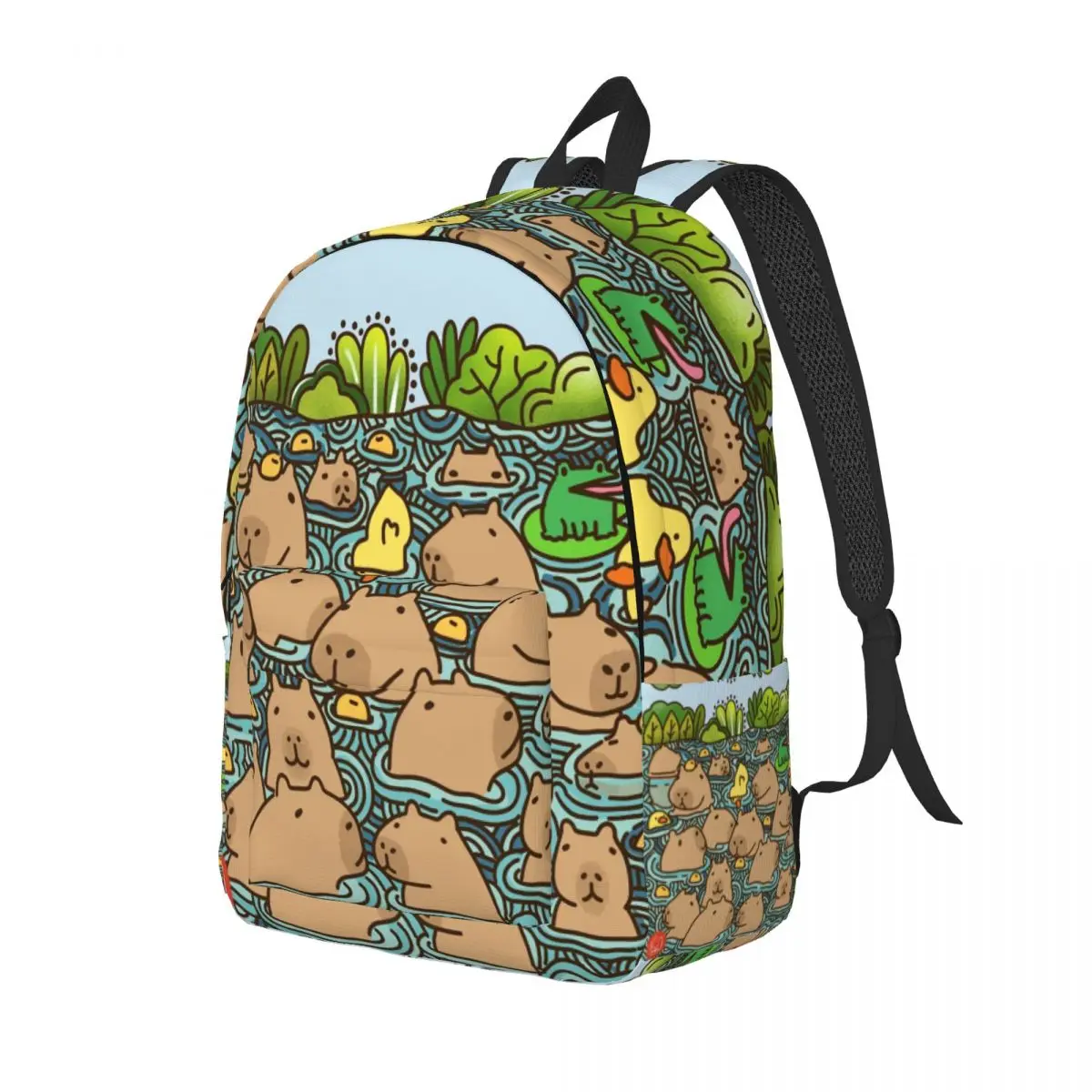 Summer Capybara Backpack for Boy Girl Kids Student School Bookbag Capybaras Daypack Preschool Kindergarten Bag Outdoor