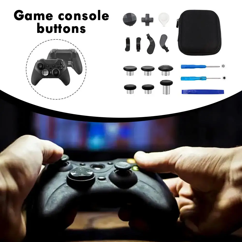 Kit de Reparación DIY para el Control Inalámbrico Xbox One Elite Series 2 - Accesorios de Metal, D-Pad, Gatillos y Palancas con Bolsa de Almacenamiento