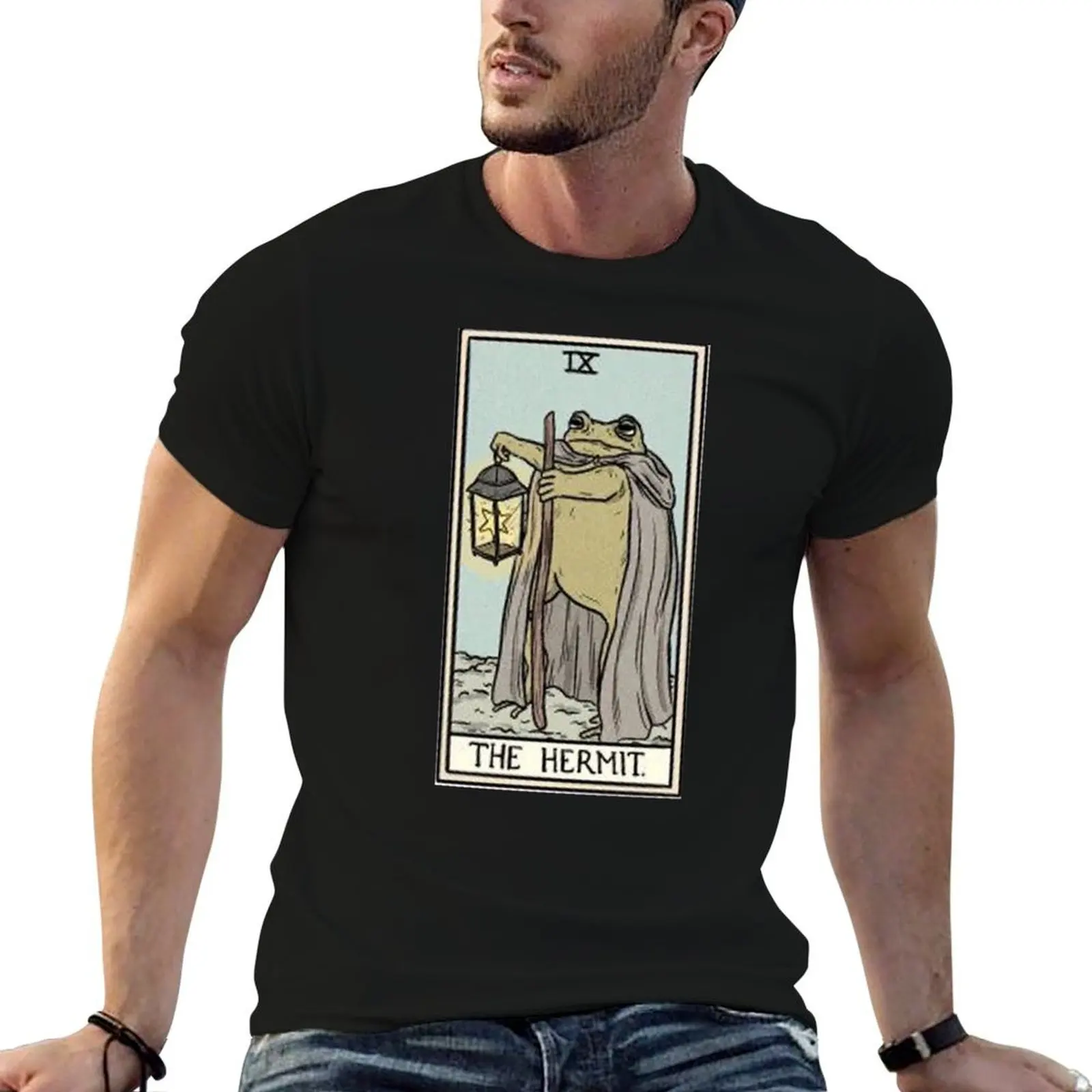 The Hermit Toad Tarot T-Shirt t shirt personalised t shirts for man cotton soft t shirts for man cotton T-Shirt