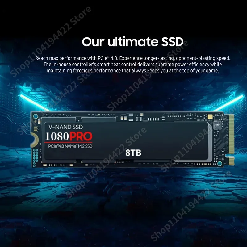 Novo 1080pro 8tb 4tb 2tb 1tb ssd disco rígido m2 2280 nvme pcie gen 5.0x4 unidade de estado sólido interna para computador portátil ps4 desktop ps5