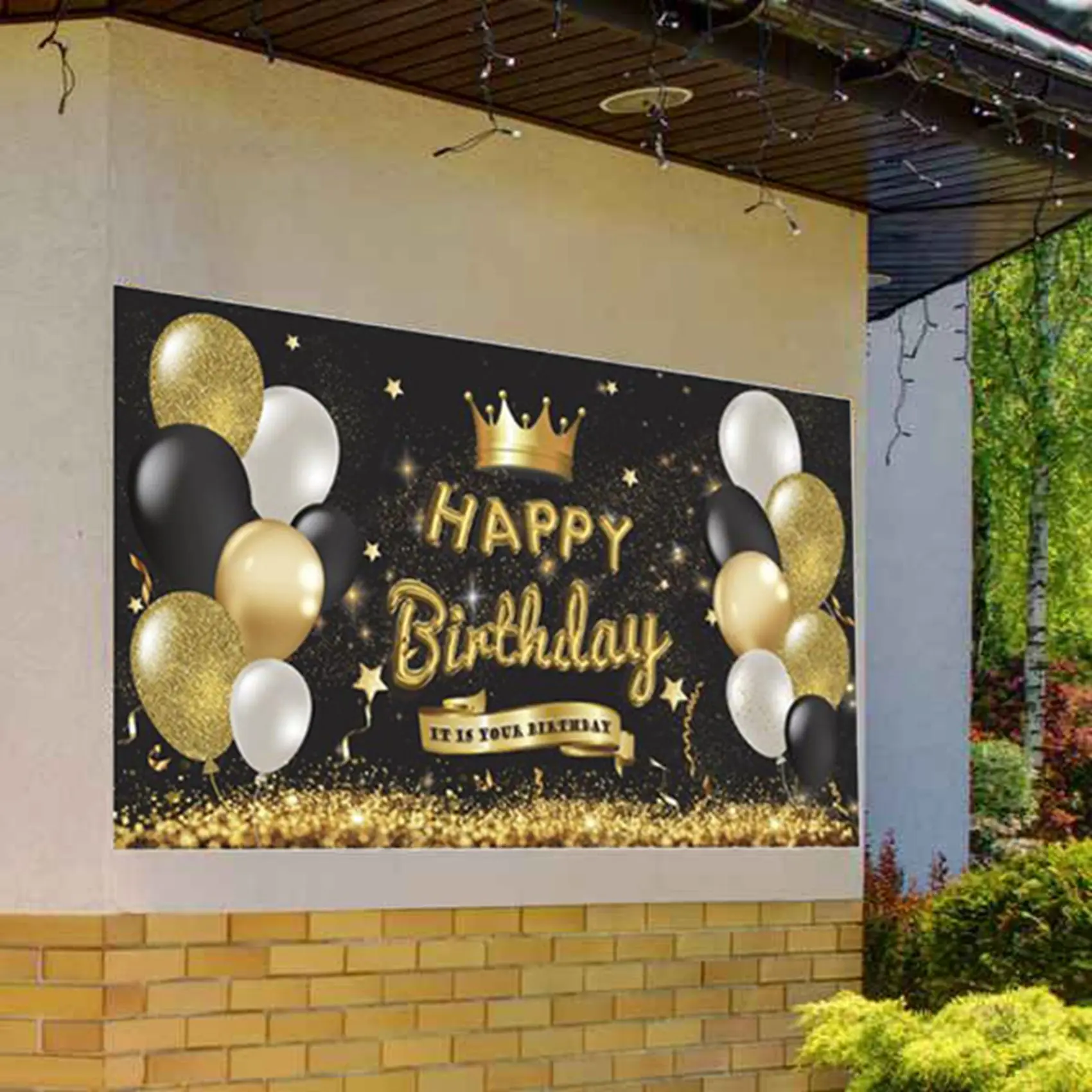 Banderole de fond joyeux anniversaire, bannière de fond joyeux anniversaire, décor de fête, fournitures de fête, accessoires de photomaton intérieur et extérieur