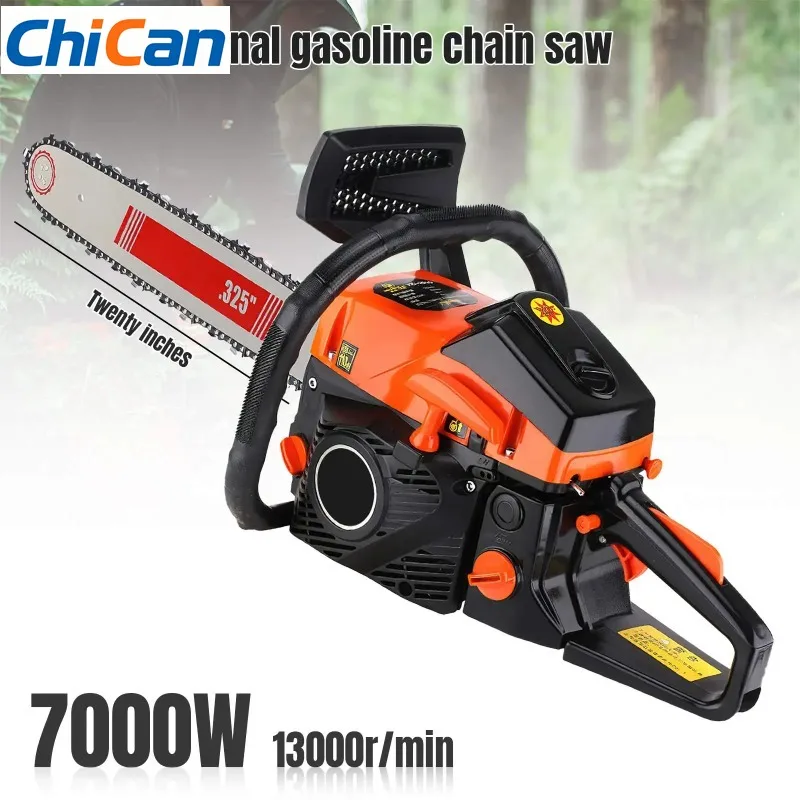 

【Hot】68CC powered Chainsaw 20 Inch Chainsaw 7000W 2 Stroke Professional Chainsaw for Tree Cutting Wood Logging 55cm Bar Pow
