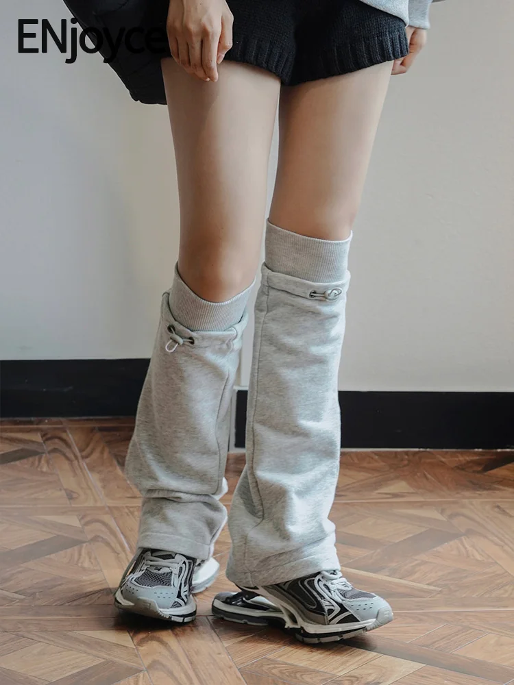 Women Drawstring Socks Y2K Streetwear Elastic Knee Length Flare Leg Socks Korean Edition INS Spicy Girls Sports Style