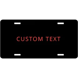 License Plate Custom Decorative Car Front License Plate Cover Metal Aluminum Decor Car Tag for Men Women 6X12Inch