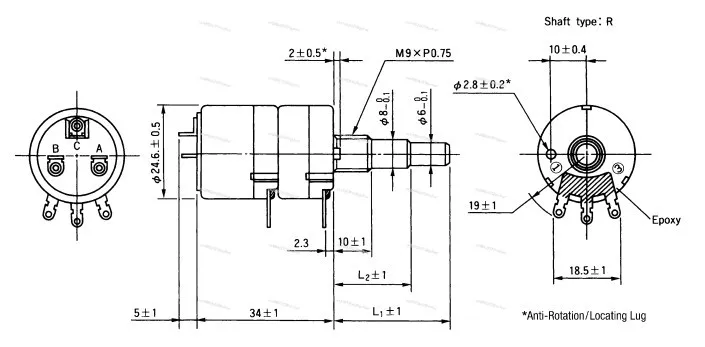 1ps RV24YN 20S B102 103 502 202 203 503 RV24 Domestic Potentiometer Speed Regulation