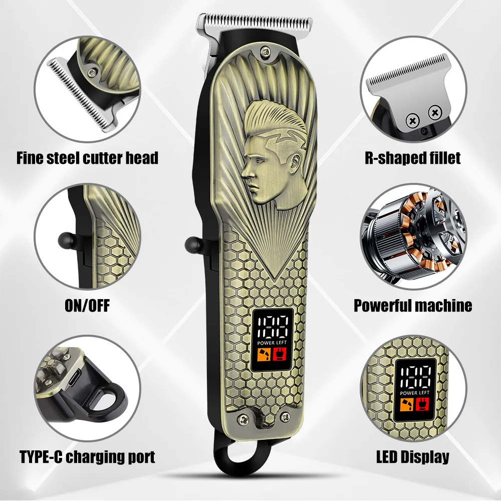 Electric Hair Clipper Trimmer USB Razor Clipper Rechargeable Shaver Hair Cutter for adult