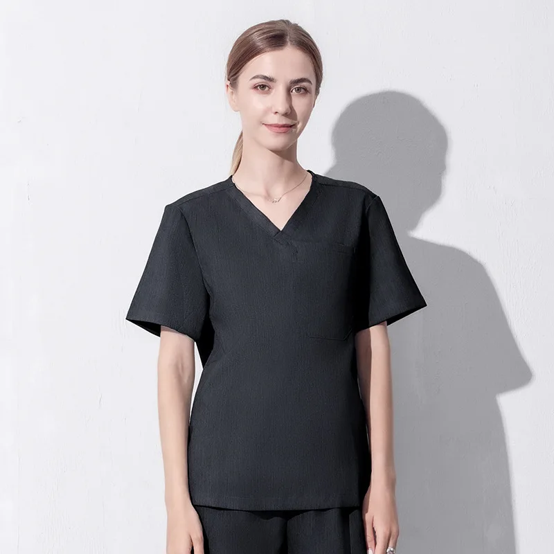unisex-short-sleeve-scrubs-set-hand-washing-outfit-for-dentists-pet-hospital-groomers-and-medical-staff-for-surgery-work