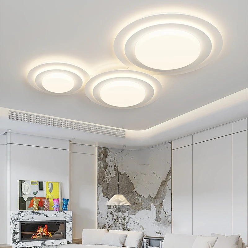 Plafonnier LED au Design Minimaliste Moderne, Luminaire Décoratif d'Nik, Idéal pour une Chambre à Coucher, un Salon, une Salle à Manger ou un Couloir