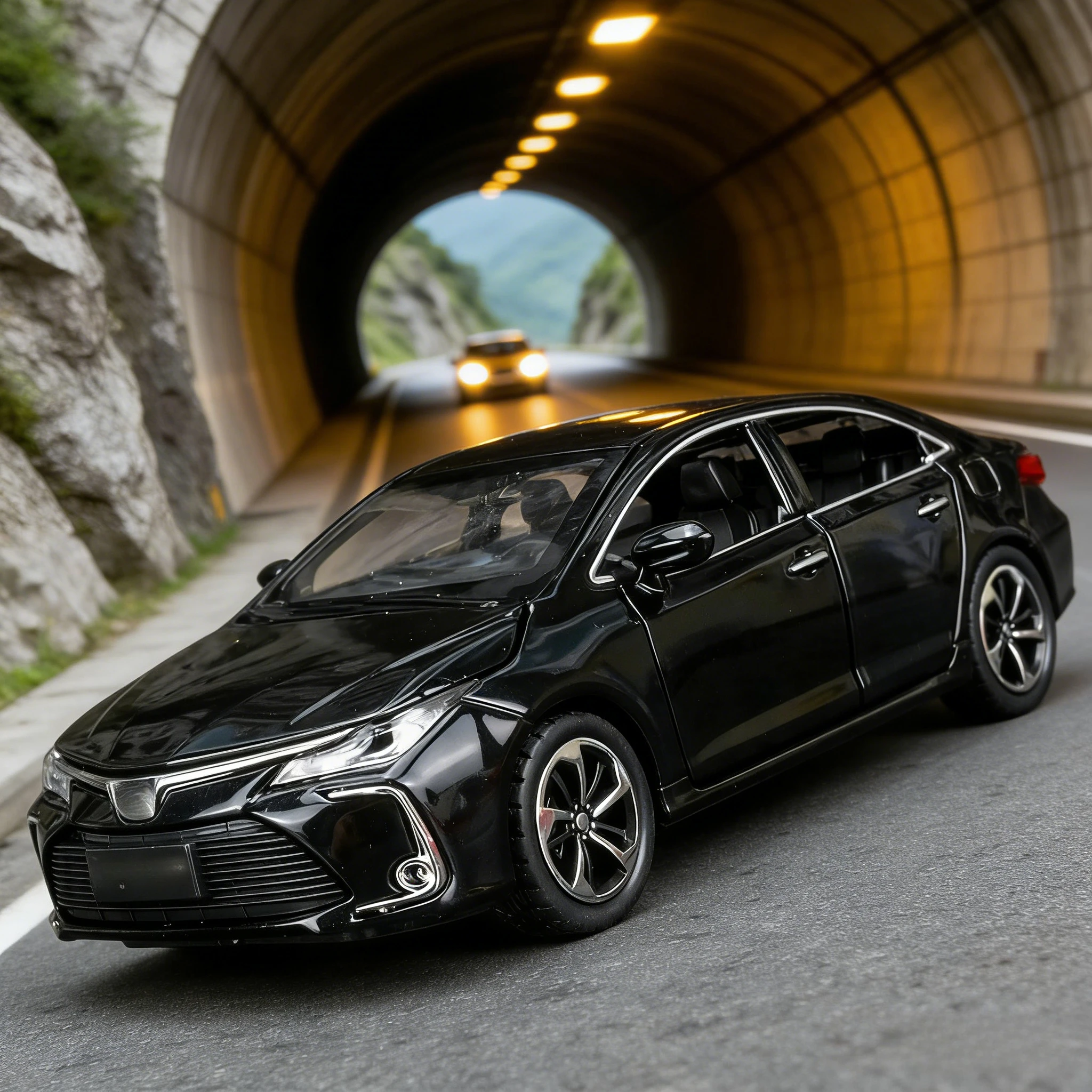 

Для 1:32 Toyota Corolla, коллекция украшений из сплава, детские подарки, двери, можно открыть, акустооптические игрушки с откатным механизмом