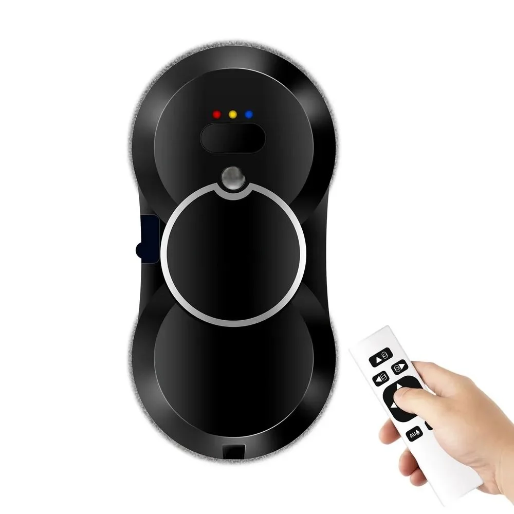 Ultra‑Smart Ultrasonic Window Cleaning Robot, Remote‑Control Auto Water‑Spray Vacuum Electric Black Cleaner