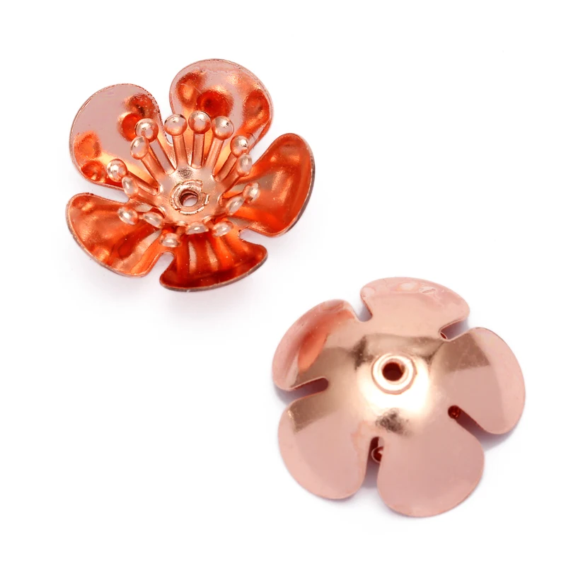 10pcs 16x6MM Copper Flowers Base Setting Filigree Wraps Connectors Charm Findings For Jewelry Making Components