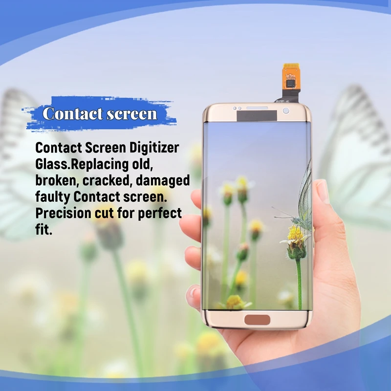 For Samsung Galaxy S7 Edge G935 Contact Screen Digitizer Glass With Tools