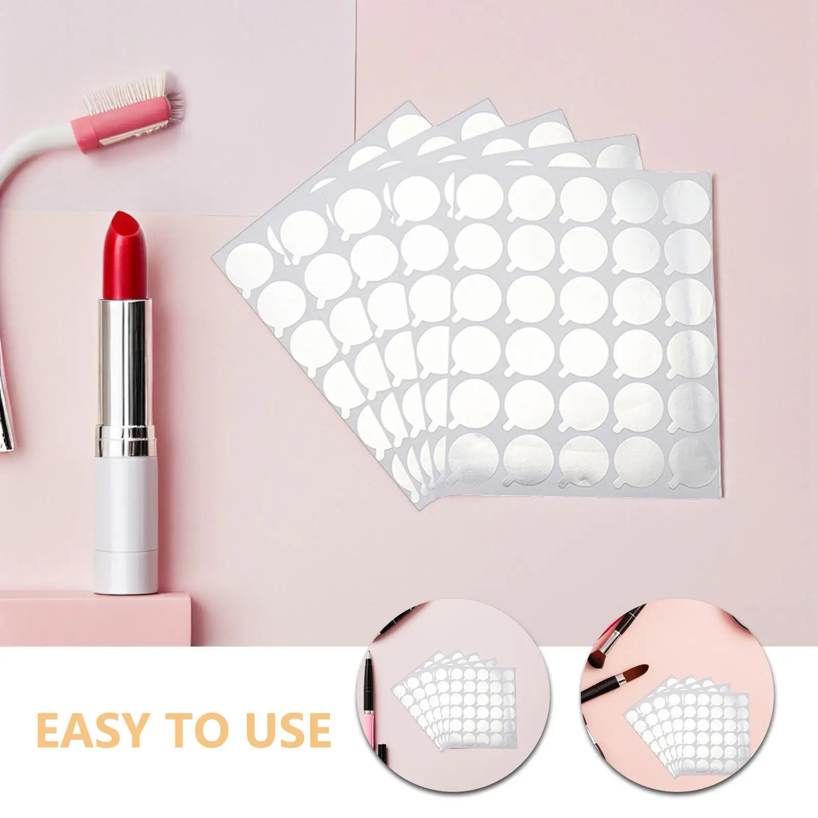 25 Sheets Round Lash Glue Pads 2.5cm Disposable Waterproof Adhesive Stickers for Eyelash Extension Precision Angle Adjustment