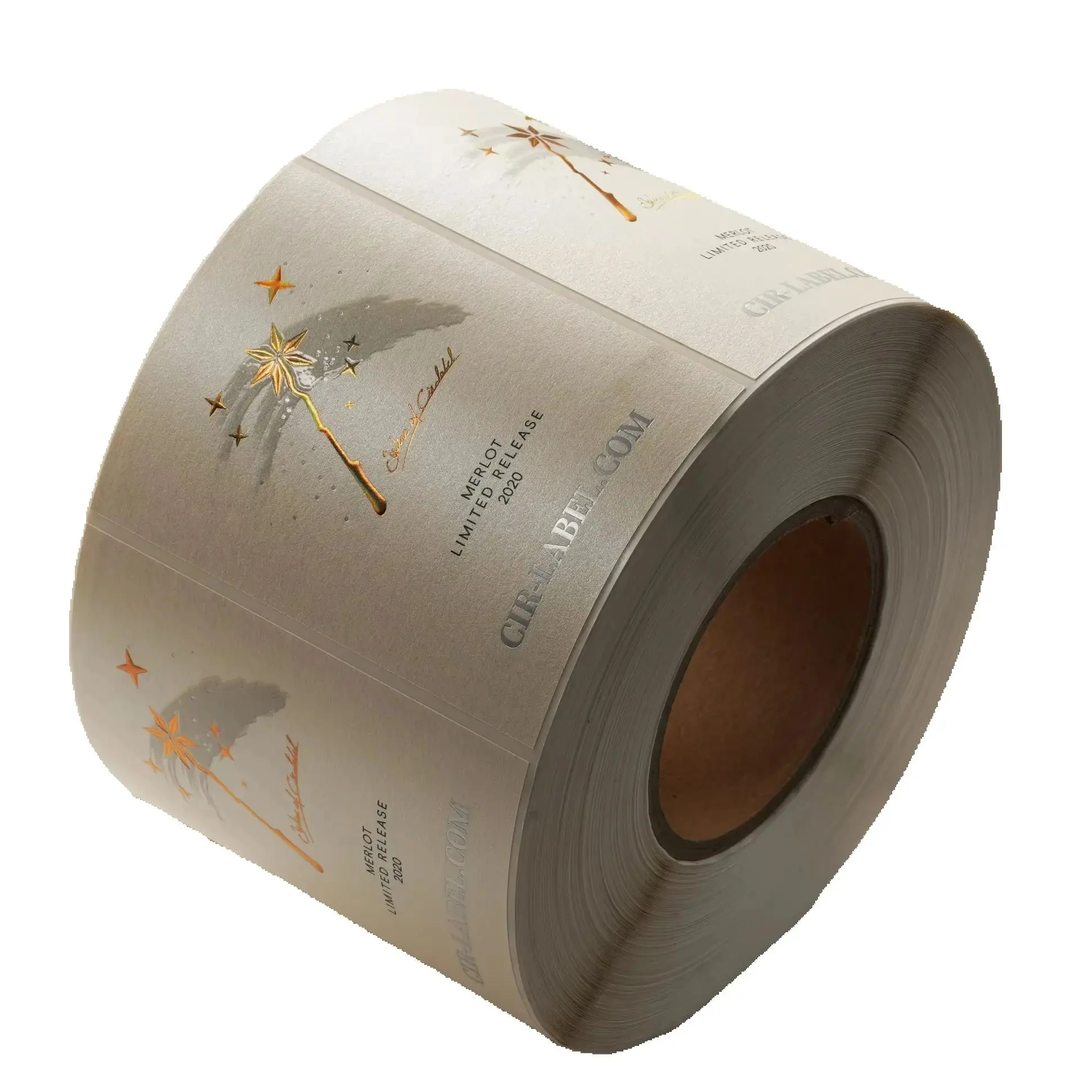 

Custom Pearlescent Premium Wine Bottle Labels｜Foil Stamping｜3D Embossed｜Label Logo