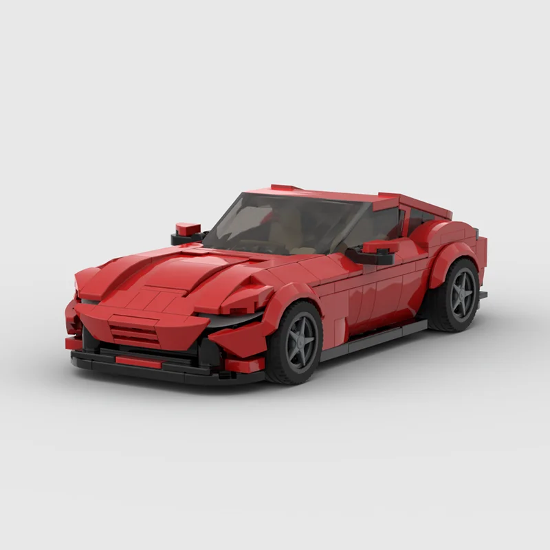 

MOC-117643 Ferraried Roma гоночный спортивный автомобиль скоростной Чемпион гонщик строительные блоки креативный Гараж Игрушки для мальчиков