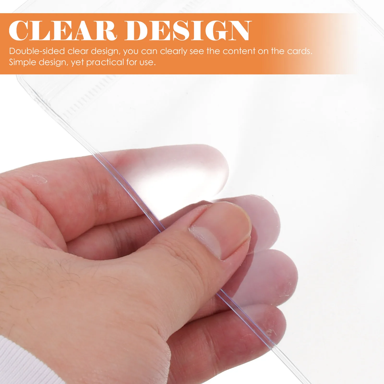 5Sets Clear PVC Card Sleeves Id Badge Holder Transparent Work Card Cover for Office School Hospital Factory Staff Employees