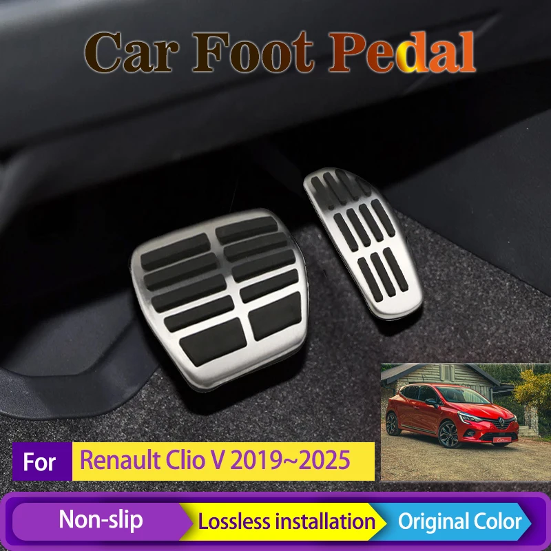 Car Foot Pedals For Renault Clio V Renault Lutecia Mitsubishi Colt BF 2019~2025 Rest Pedal Brake Accelerator Pad Auto Acessories