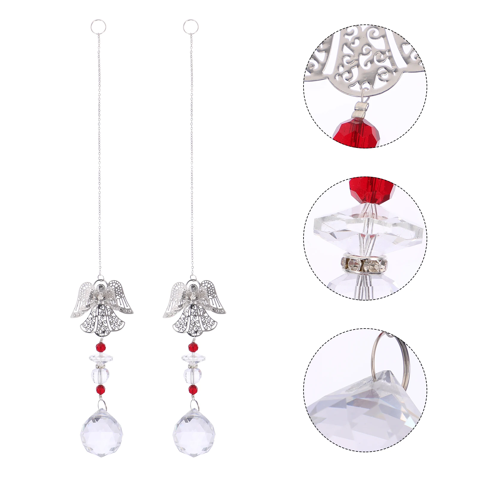 

2pcs Angel Crystal Durable Shinning Decor Hanging naments DIY Decor Pendants Projects