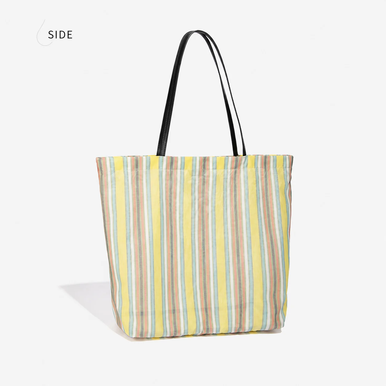 Handtasche mit offenem Oberteil, gestreifte Tragetasche, große Schultertasche, Street-Handtasche für den täglichen Arbeitsweg, lässige Ausflüge – Detail 9