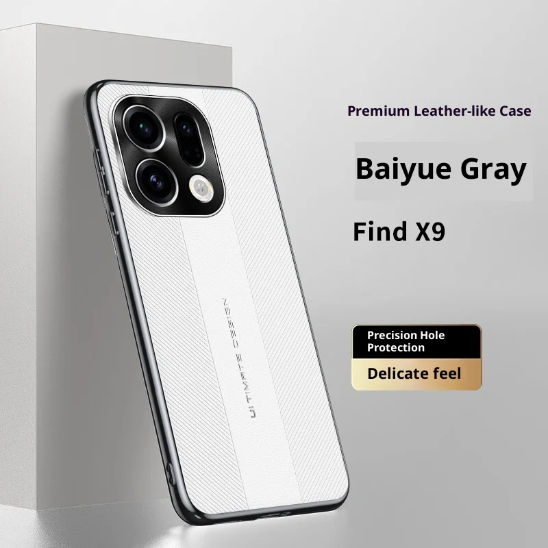 حافظة لهاتف OPPO Find X9 Pro حافظة جلدية فاخرة على طراز الأعمال الراقية لهاتف OPPO Find X9Pro ممتص للصدمات Funda #2