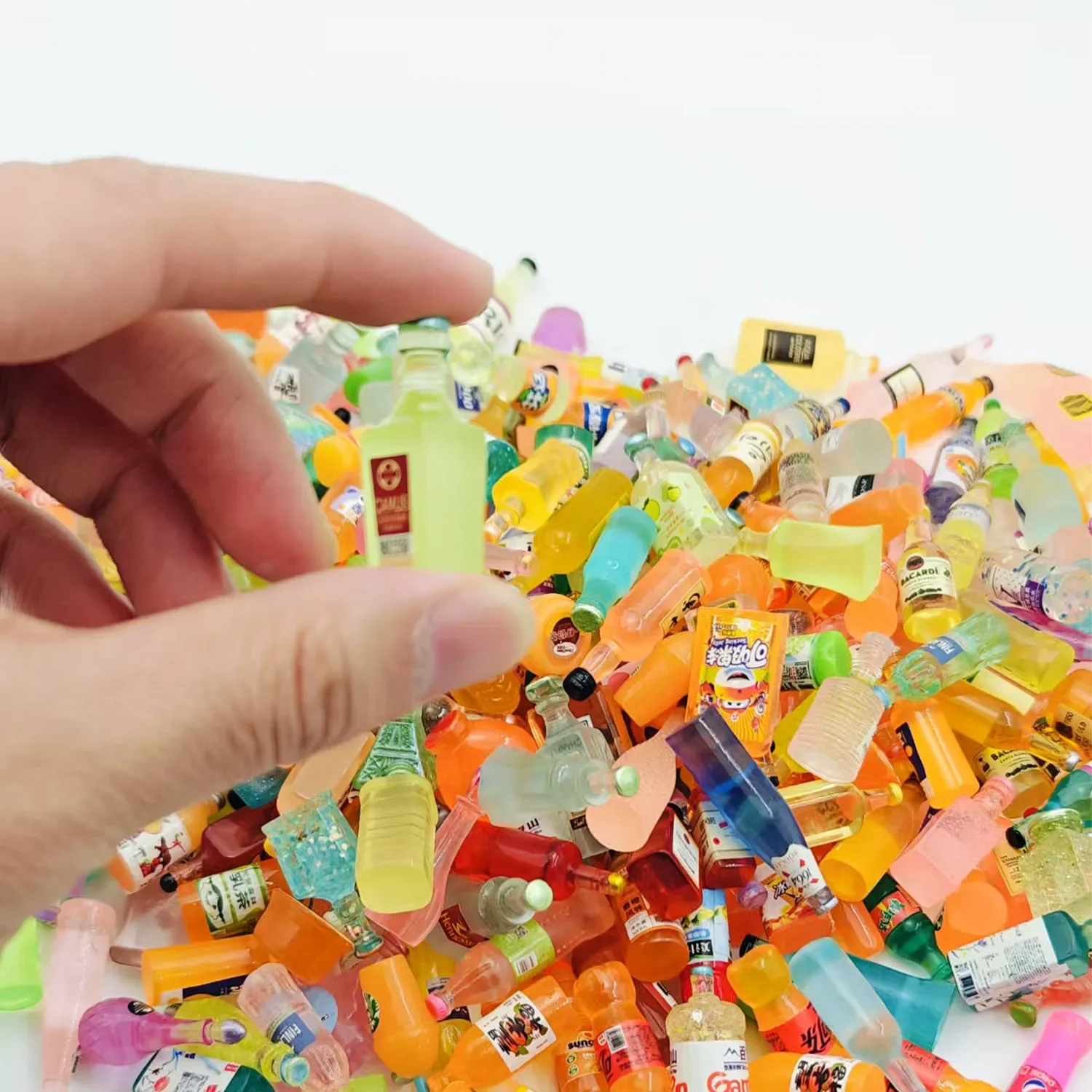 50-200 Pcs Alcohol Drink Bottle Simulation Beverages DIY Home Decor Miniatures Fairy Garden Ornament Dollhouse Decor Accessories