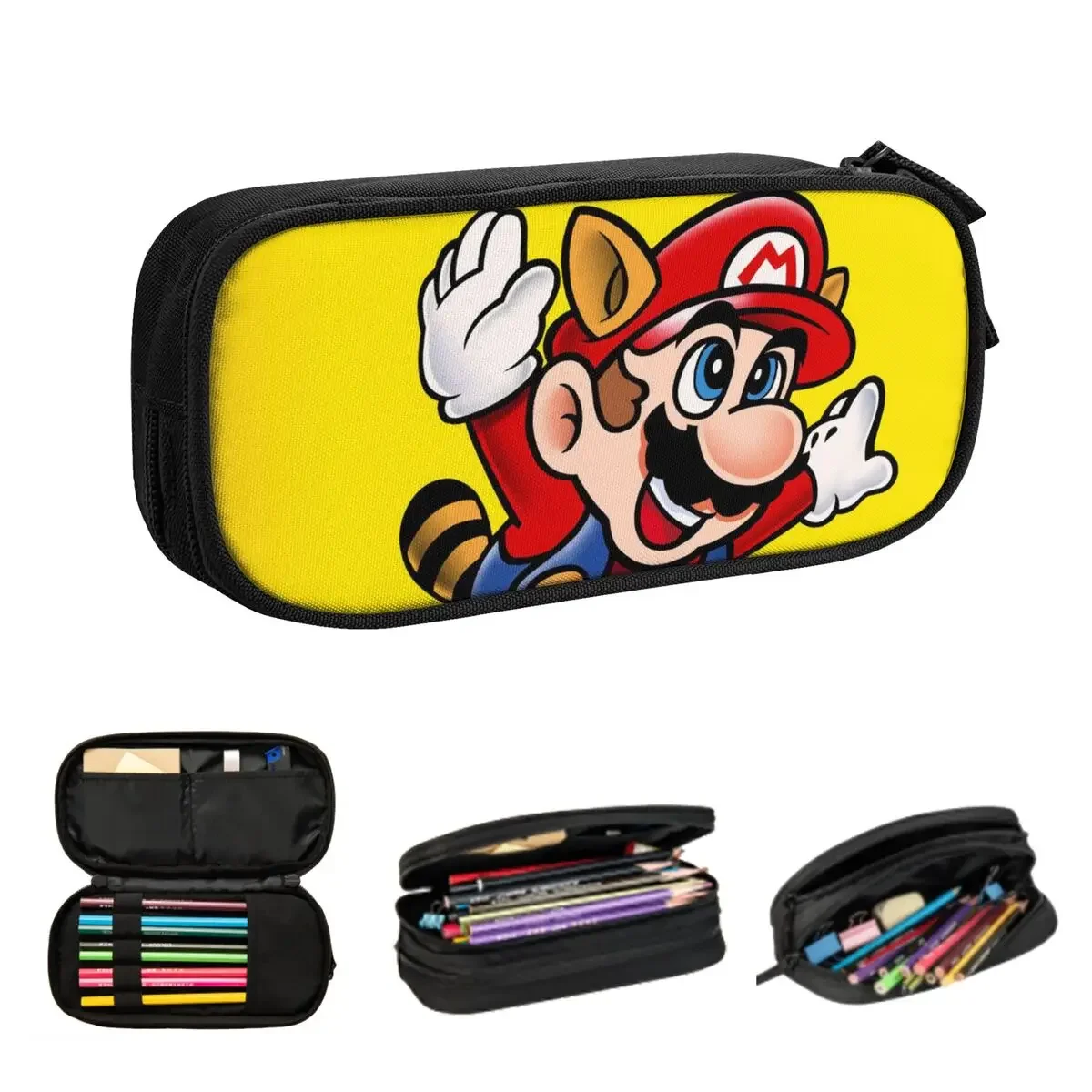 Super-Mario Pencil Cases Large Storage Pen Bags Pen Box Pencil Pouch For Boys Girls Students Stationery School Office