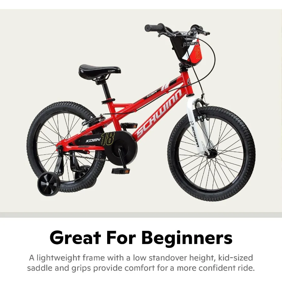 จักรยานเด็กขนาด 18 นิ้ว สีดำ น้ำเงิน แดง เขียวอมฟ้า ชมพู หรือม่วง ดีไซน์ตามหลักสรีรศาสตร์ SmartStart เบาะนั่งปรับได้ตามการเติบโตของเด็ก รุ่น Tr