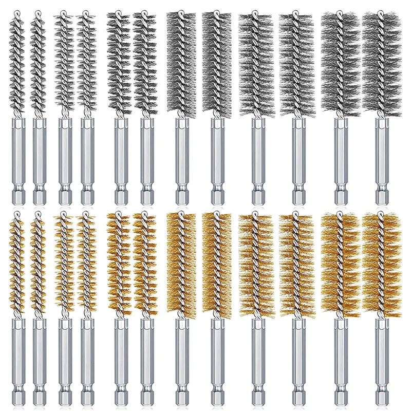 Stainless Steel Drilling Brush Twisted Wire Stainless Steel Cleaning Brushes For Electric Drill Impact Tool Cleaning