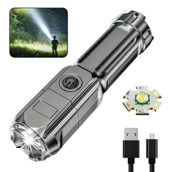 Powerful LED Flashlight 1000 Lumen Zoom Flashlights USB Rechargeable 18650 Waterproof Outdoor Fishing Hunting LED Flashlight