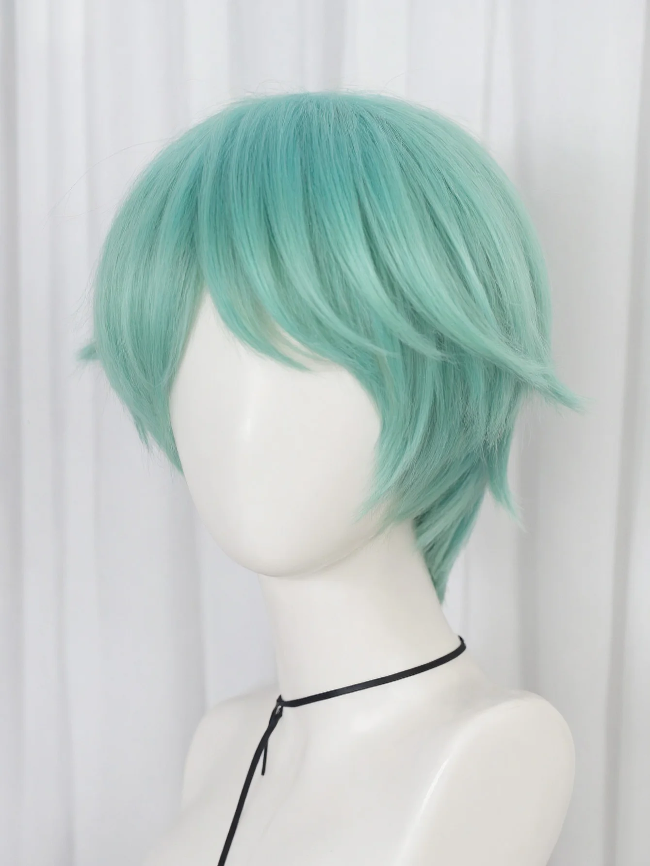 Parrucca verde chiaro Parrucca corta diritta Bob verde menta Film di cartoni animati Costume cosplay di Halloween Parrucche Animie