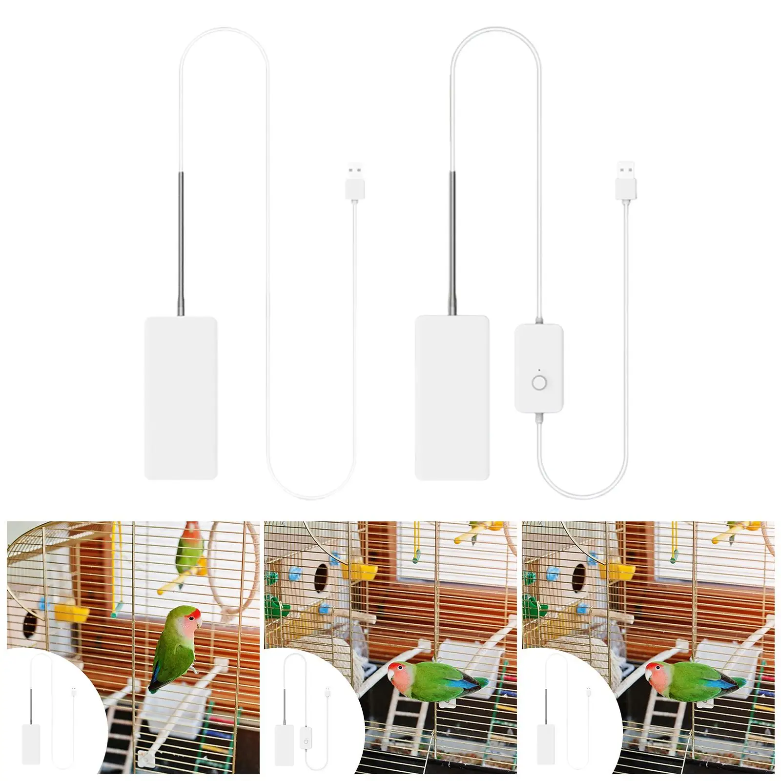 

Indoor Birdcage Heater, 5V Heating Panel for Cockatoos, Cockatiels, Budgies And Canaries