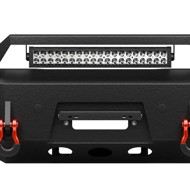 

Hot selling Front Bumper With License Plate Bracket Winch Plate Sensor Holes 2 D-rings Off Road Modified Parts