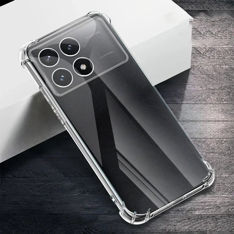 For Xiaomi Poco X6 PocoX6 Pro X6Pro 5G Air Bag Phone Cases Transparent Defence Protect Soft Clear Shockproof Back Cover Housing