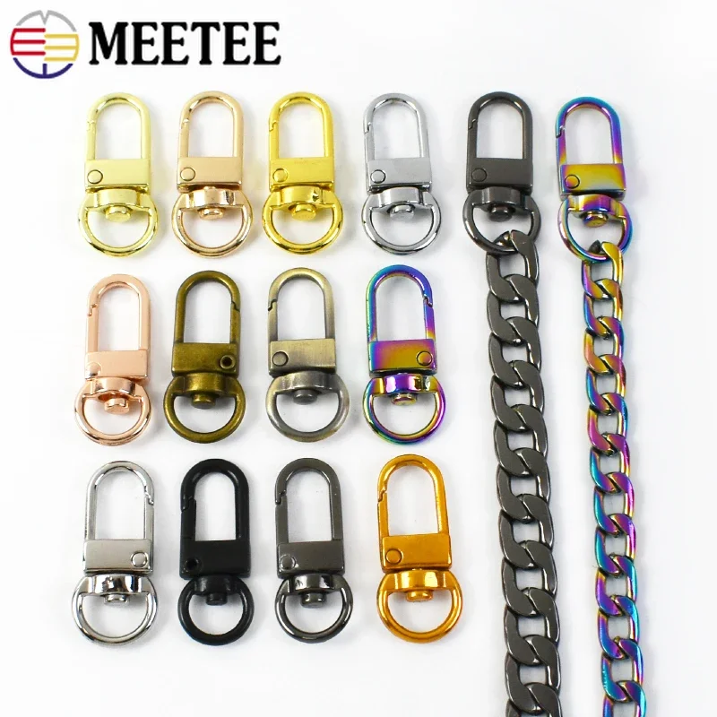 5/10/20pcs Meetee Metal Buckles Handbag Strap Lobster Carbiner Swivel Snap Hook Chain Clasp DIY Bags Hardware Sewing Accessories