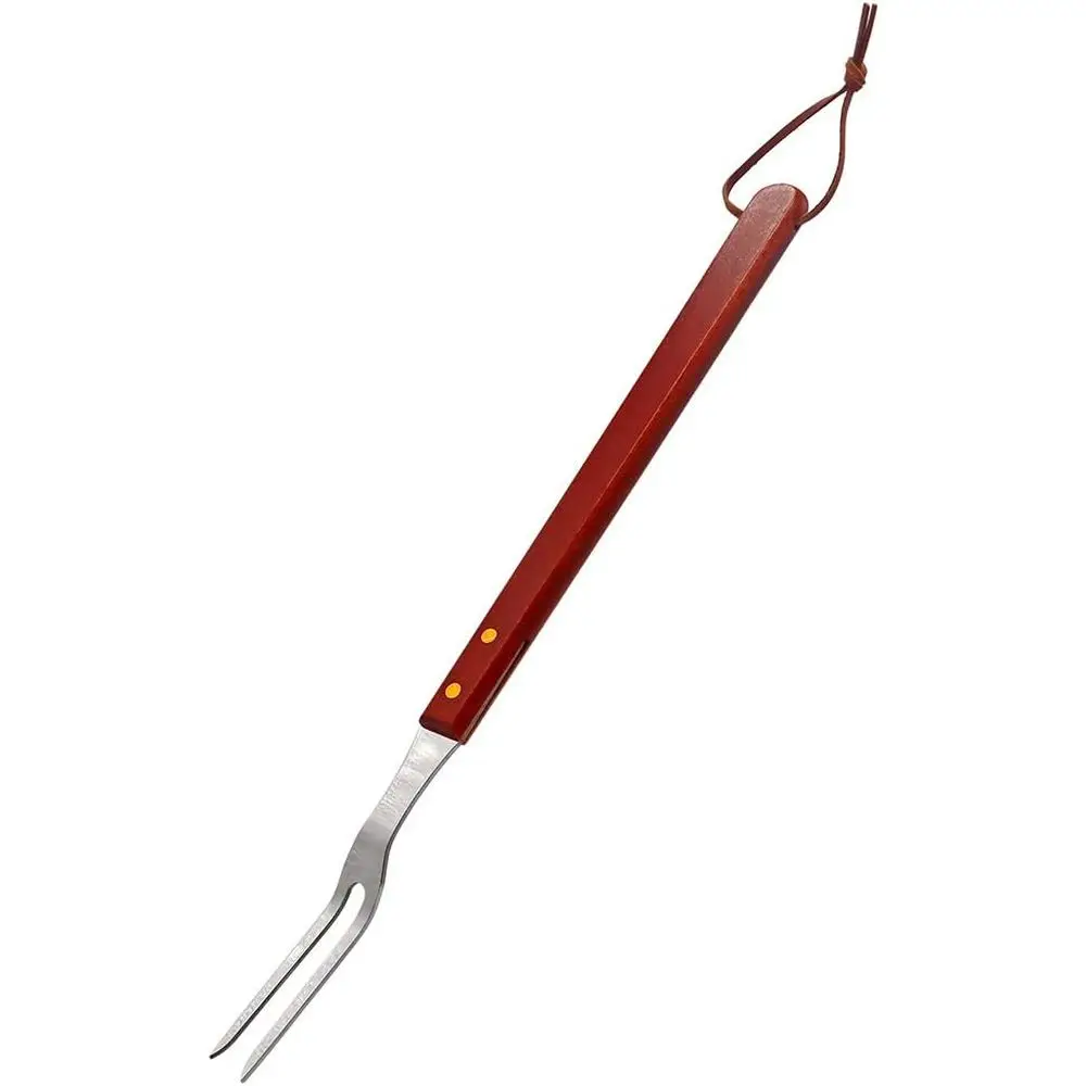 Carving or Barbecue Meat Fork-Camp Cooking Tool with Wooden Handle (18 inches)